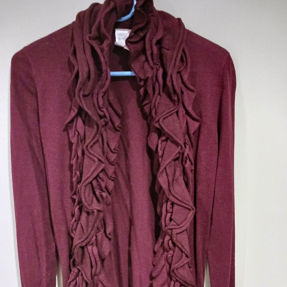 Romeo and Juliette Couture open sweater in wine